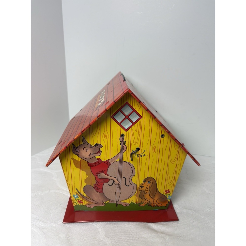Fido's Musical Dog House Metal Toy Ohio Art Co. w/ Swiss Music Unit Vintage READ - Picture 5 of 16